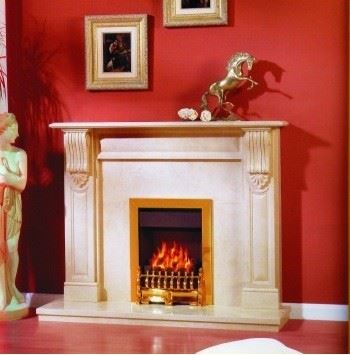 Sandstone-marble-fireplace