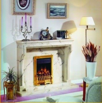Sandstone-marble-fireplace