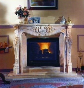 Sandstone-marble-fireplace