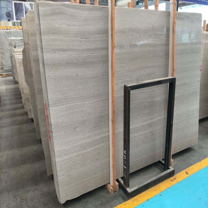 Wooden White Marble Slab