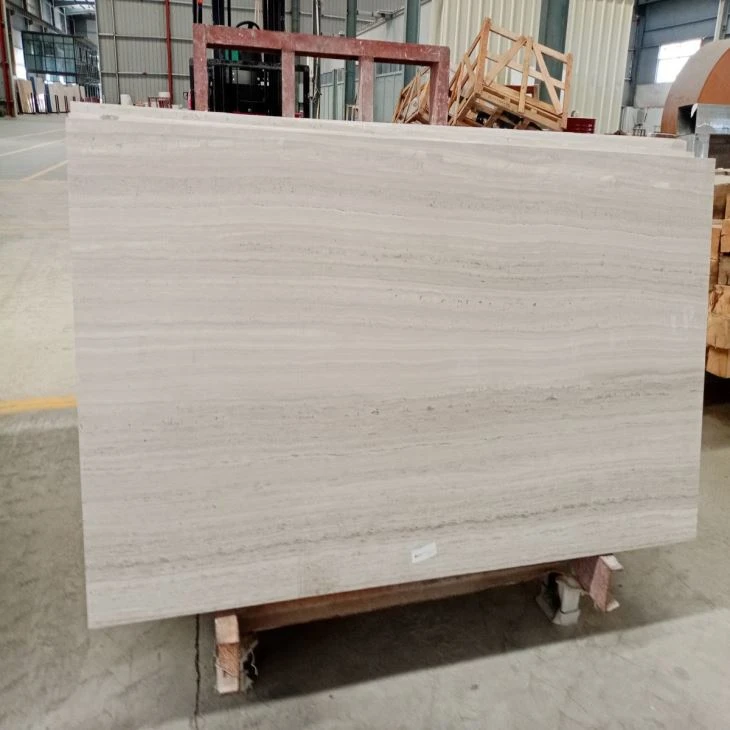 Wooden White Marble Slab